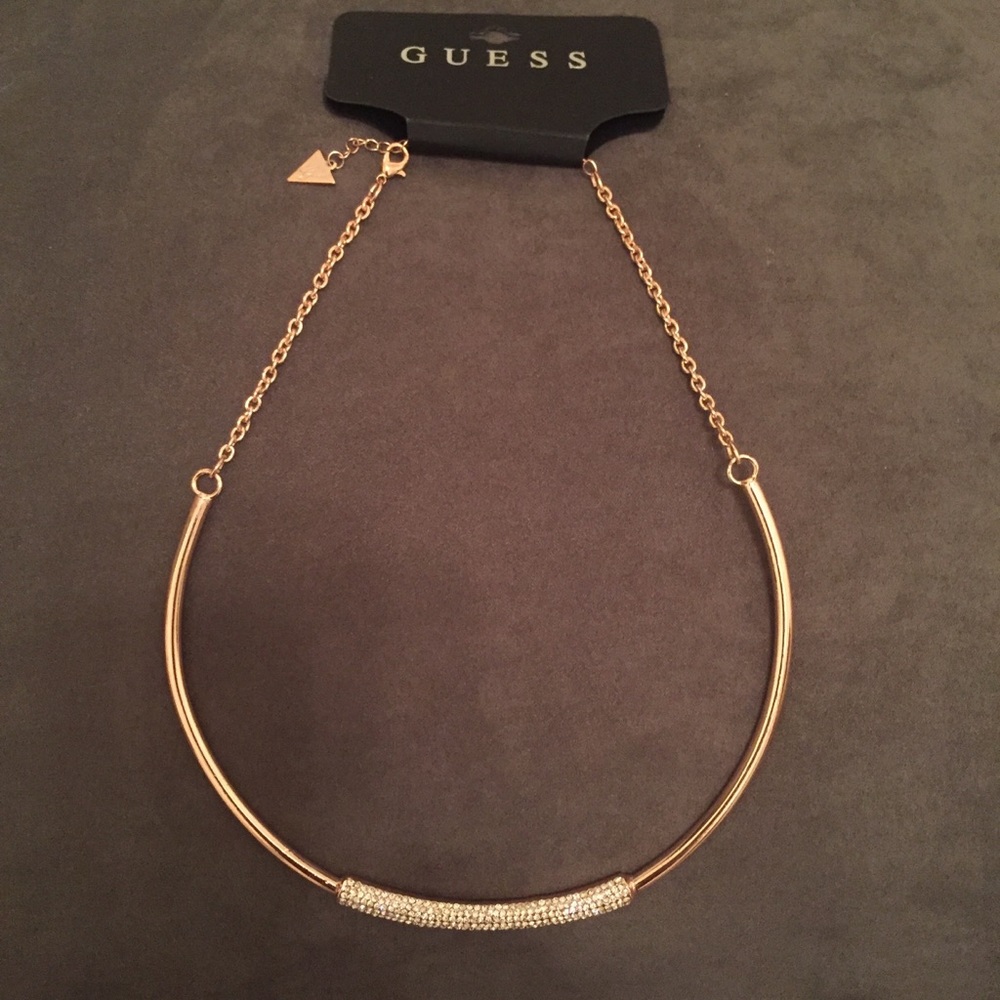 Guess Necklace Gold,Rhinestone New😀💎🌸💕